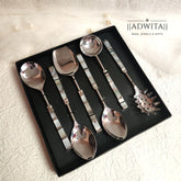 Black Mother of Pearl Flat Serving Set